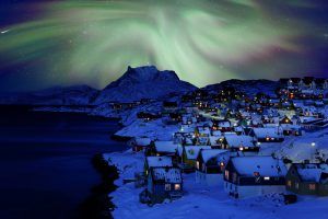 Nuuk Old Town Northern Light, Greenland
